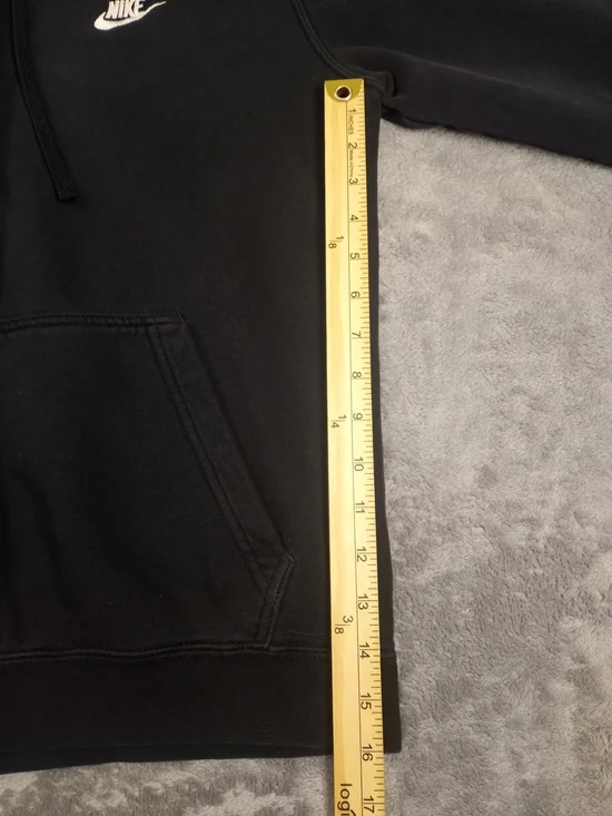 Nike Men's Black Hoodie Sweatshirt Size Small Swoosh Logo - Picture 7 of 9